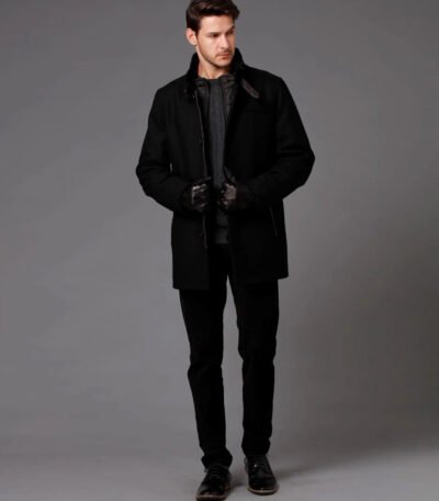Classic Winter Suede Leather Jacket For Men