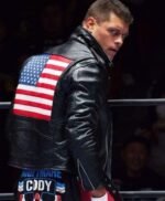 Cody Rhodes American Flag Biker Jacket