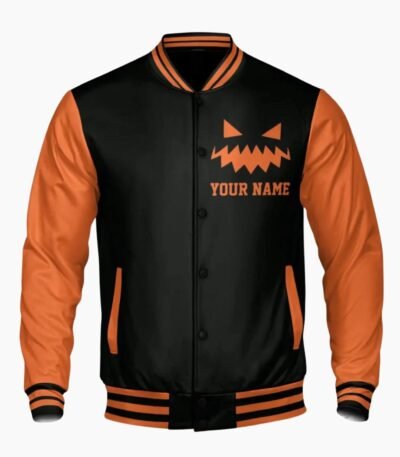 Custom Cosplay Pumpkin Halloween Week Orange Varsity