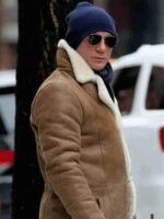 Daniel Craig Faux Shearling Real Leather Jacket