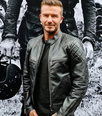 David Beckham Black Stylish Leather Jacket