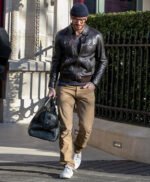 David Beckham Brown Stylish Leather Jacket