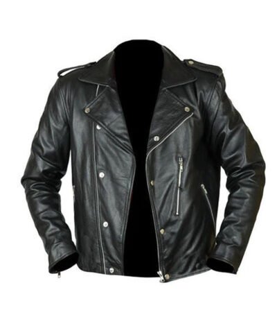 David Beckham Handmade Mens Biker Style Leather Jacket