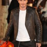 David Beckham Leather Jacket with Paddings