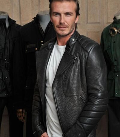 David Beckham Leather Jacket with Paddings