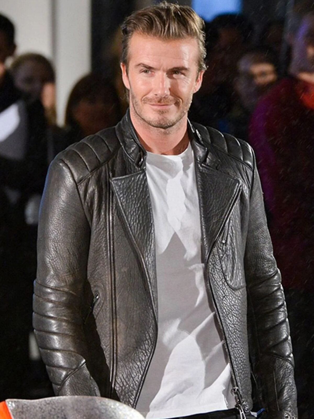 David Beckham Leather Jacket with Paddings