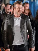 David Beckham Leather Jacket with Paddings