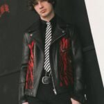 Daytona Red and Black Leather Jacket