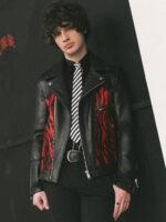 Daytona Red and Black Leather Jacket