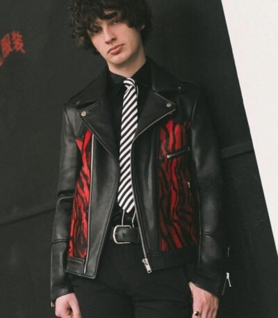 Daytona Red and Black Leather Jacket