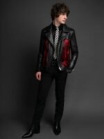 Daytona Red and Black Leather Jacket