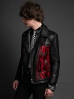 Daytona Red and Black Leather Jacket