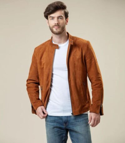 Desert Suede Bomber Stylish Leather Jacket