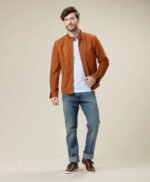 Desert Suede Bomber Stylish Leather Jacket