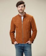 Desert Suede Bomber Stylish Leather Jacket