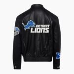Detroit Lions Full Leather Jacket Black