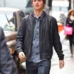 Elegant Ansel Elgort Leather Jacket