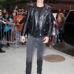 Elegant Black Ansel Elgort Leather Jacket