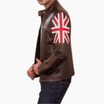Elegant Brown Biker Vintage British Leather Jacket