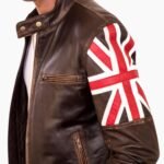 Elegant Brown Biker Vintage British Leather Jacket