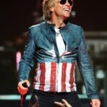 Elegant Captain America Jon Bon Jovi Concert Leather Jacket