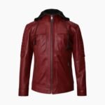 Elegant Rodeo Hooded Leather Jacket
