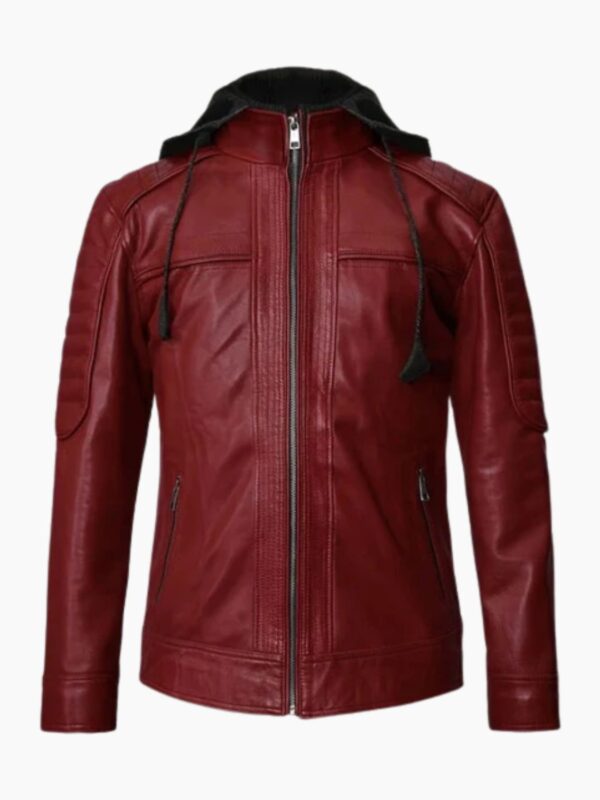 Elegant Rodeo Hooded Leather Jacket