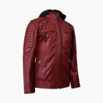 Elegant Rodeo Hooded Leather Jacket