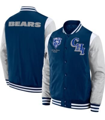 Elements Elite Chicago Bears Navy Satin Jacket