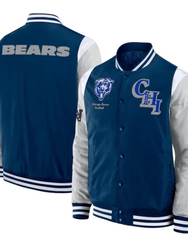 Elements Elite Chicago Bears Navy Satin Jacket
