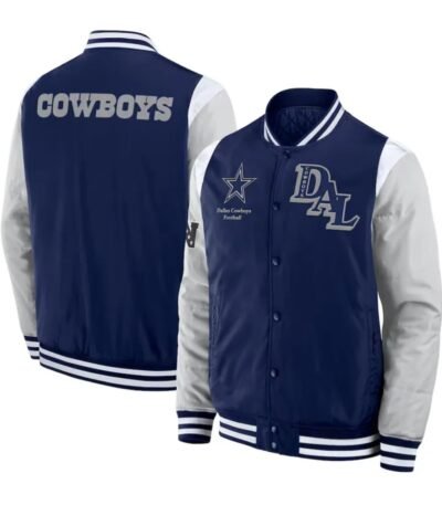 Elements Elite Dallas Cowboys Navy Satin Jacket