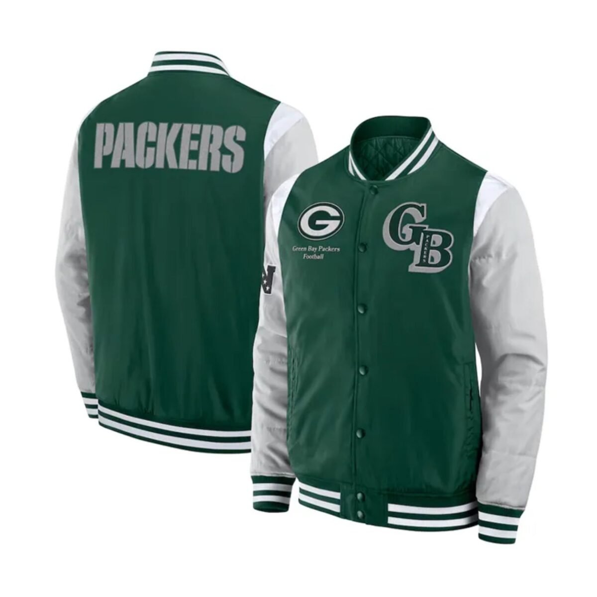 Elements Elite Green Bay Packers Green Satin Jacket
