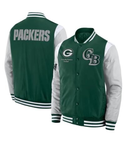 Elements Elite Green Bay Packers Green Satin Jacket