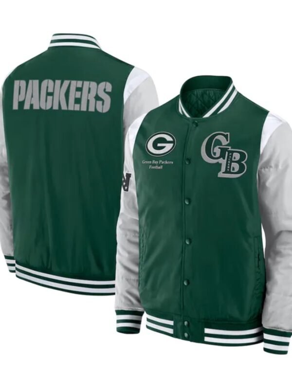 Elements Elite Green Bay Packers Green Satin Jacket