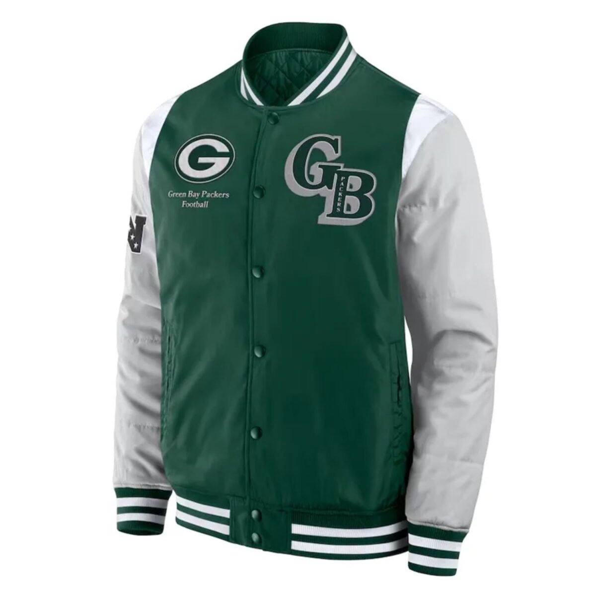 Elements Elite Green Bay Packers Green Satin Jacket