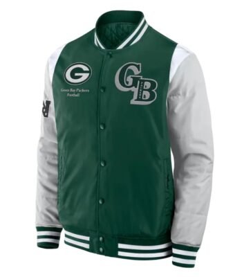 Elements Elite Green Bay Packers Green Satin Jacket