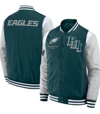 Elements Elite Philadelphia Eagles Green Satin Jacket