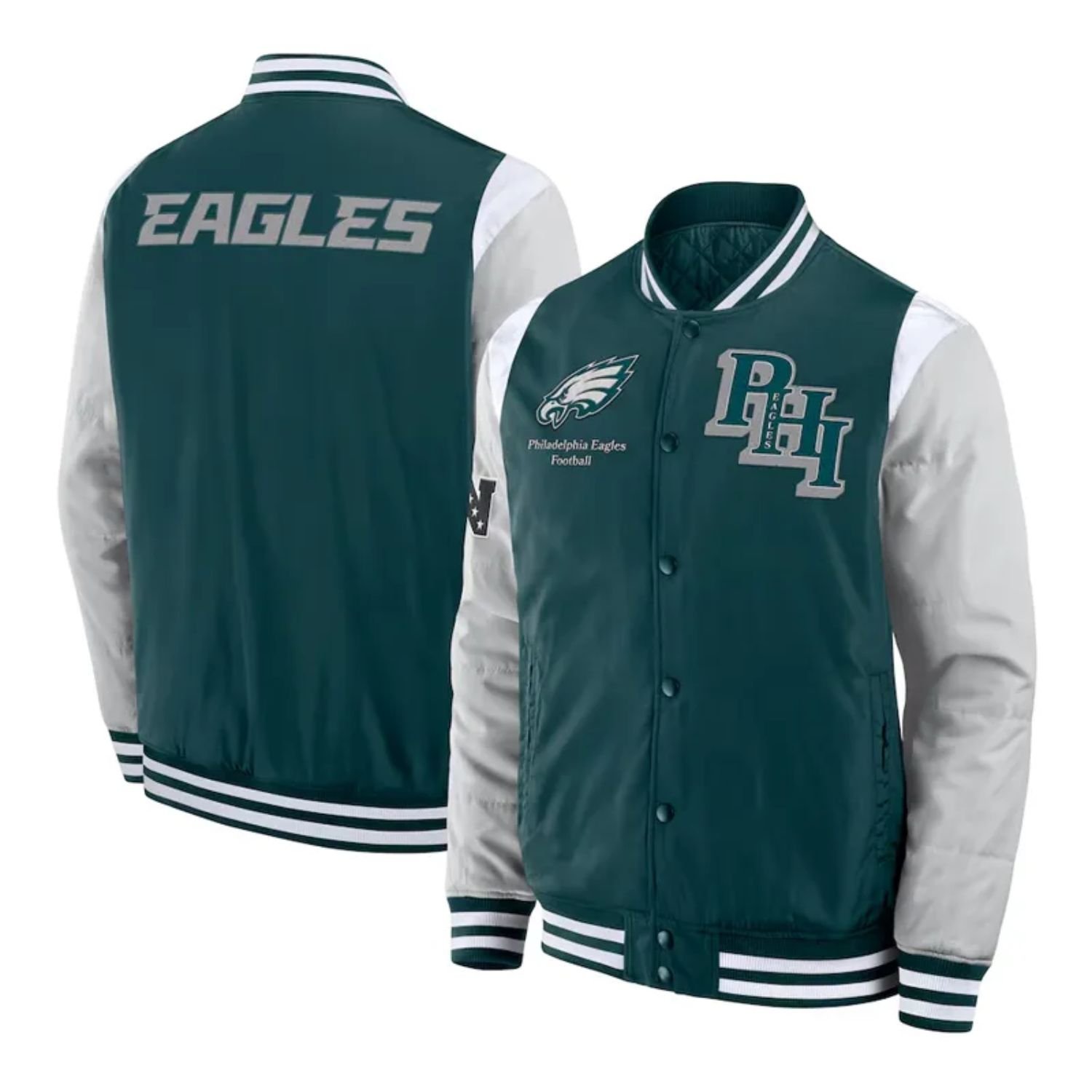Elements Elite Philadelphia Eagles Green Satin Jacket Elements Elite Philadelphia Eagles Green Satin Jacket