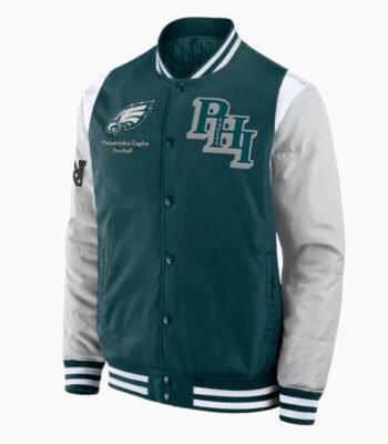 Elements Elite Philadelphia Eagles Green Satin Jacket