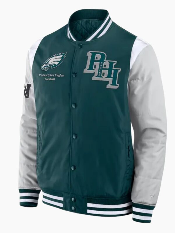 Elements Elite Philadelphia Eagles Green Satin Jacket