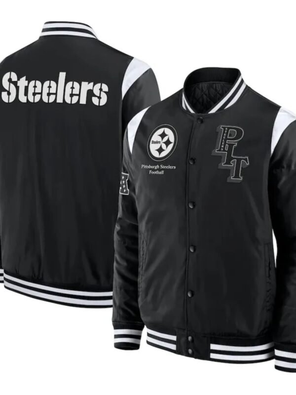 Elements Elite Pittsburgh Steelers Black Satin Jacket