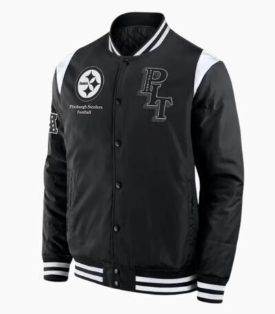 Elements Elite Pittsburgh Steelers Black Satin Jacket