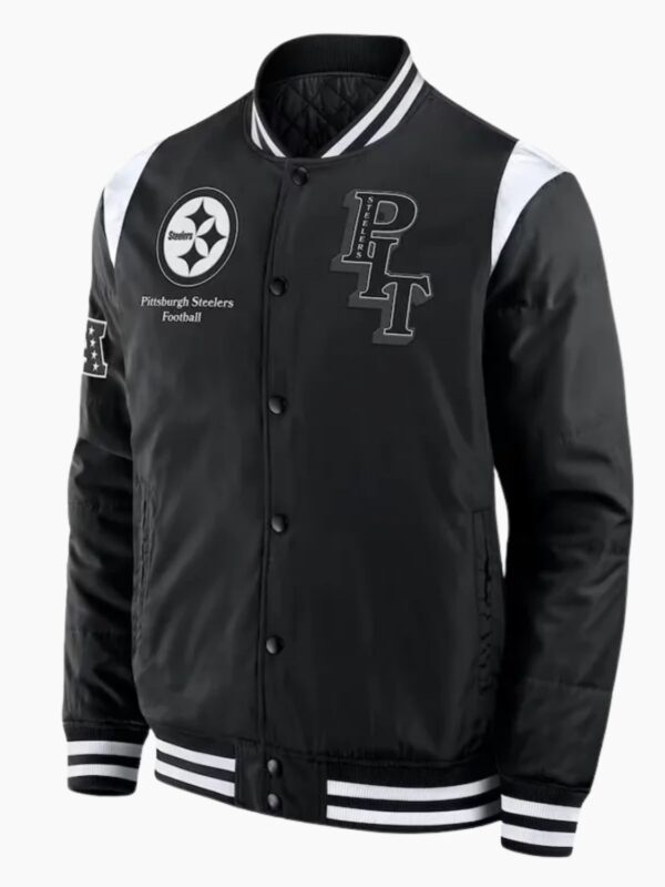 Elements Elite Pittsburgh Steelers Black Satin Jacket