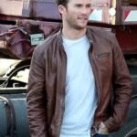Epic Scott Eastwood Overdrive Style Leather Jacket For Mens