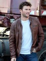 Epic Scott Eastwood Overdrive Style Leather Jacket For Mens