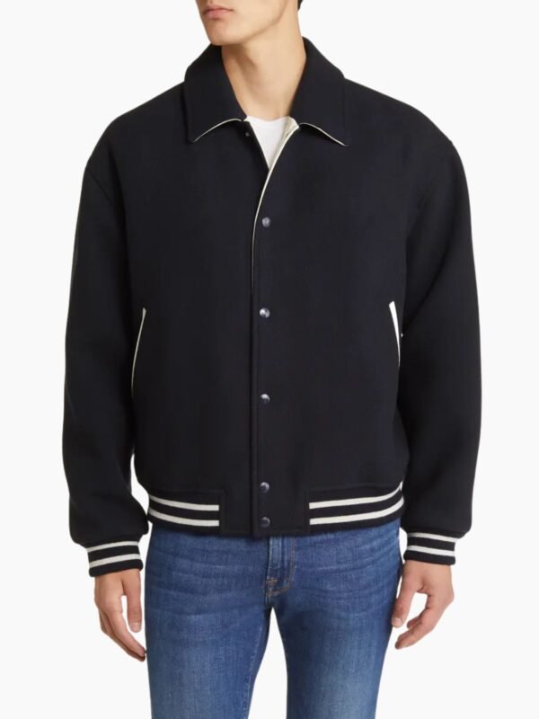 Fall Wool Blend Varsity Jacket