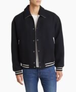 Fall Wool Blend Varsity Jacket