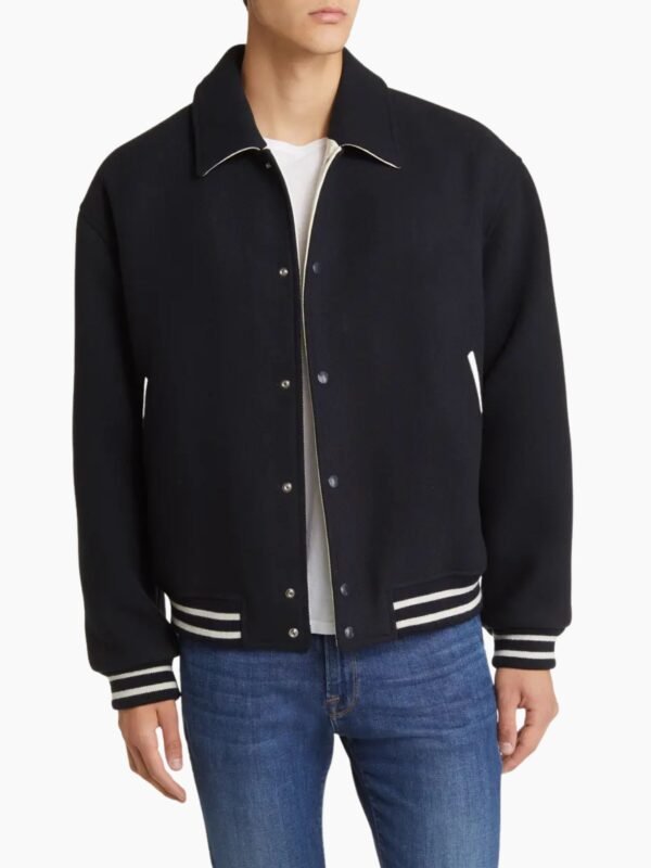 Fall Wool Blend Varsity Jacket