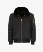 Faux Fur Imitation Classic Black Men's Winter Premium Jacket