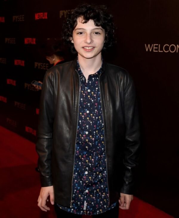 Finn Wolfhard the Stranger Things Season 2 Leather Jacket